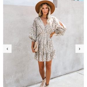 Golden Gaze Metallic Detailed Babydoll Dress